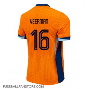 Niederlande Joey Veerman #16 Replik Heimtrikot EM 2024 Kurzarm